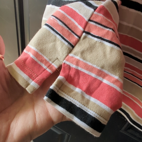 Kim Rogers Women’s 🧡 Sz 2X Coral/Tan Stripes Cotton Sleeveless Tank Top - Picture 5 of 8
